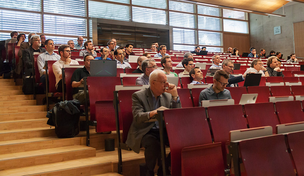 Lecture hall with listeners