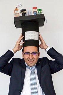 Faramarz Khosravi with his doctoral hat