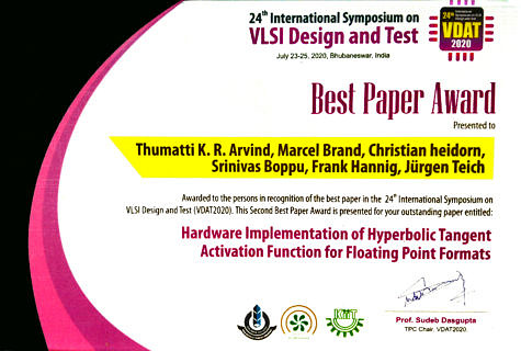 Towards entry "Best Paper Award at VDAT 2020"