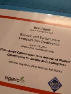 Towards entry "Best Paper in the  Swarm Intelligence Track of GECCO 2024"